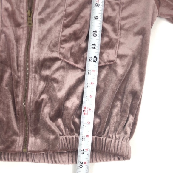 Young Fabulous & Broke Fritzy Velvet hooded zip front jacket size XS - Picture 7 of 8